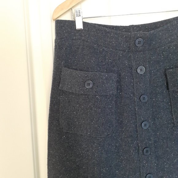 NEW Sundance Home Front Lambswool Blend Tweed Skirt Blue Size M - Picture 4 of 11